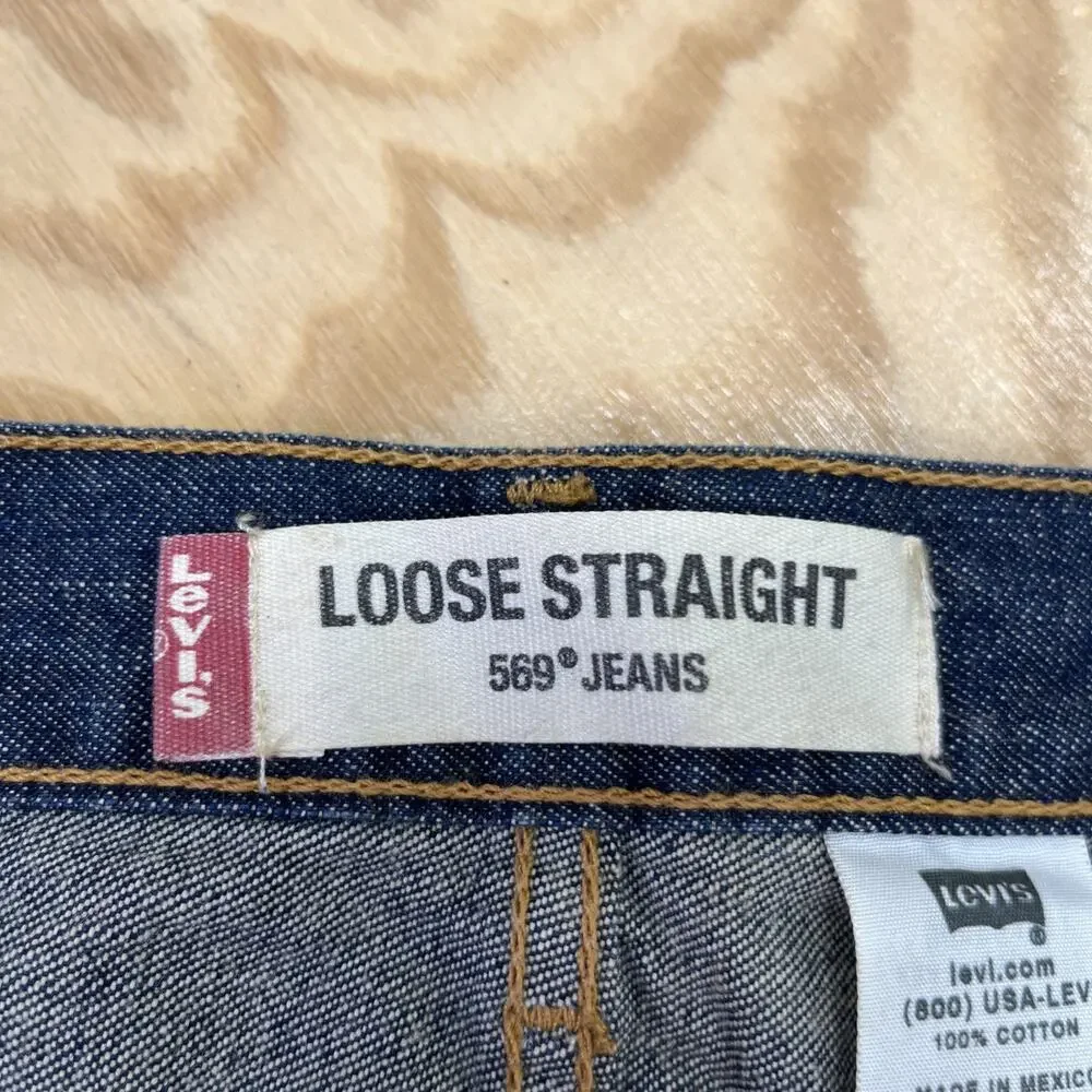 Y2K Levi's 559 Loose Fit Straight Jeans Men's Size 36x32 Vintage Skater Grunge